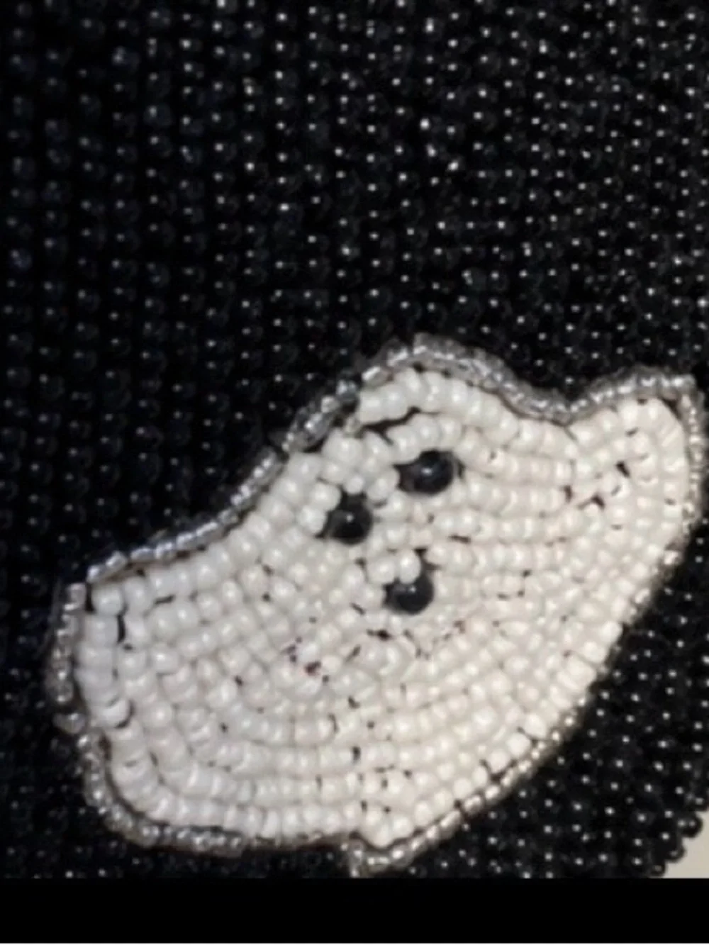 👻 SOL and MER VIRAL Handcrafted Beaded Ghost Shoulder Bag – NWT